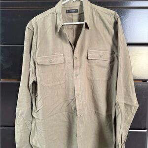 Lucky Brand Men’s Olive Green Long Sleeve Button-Up Shirt size XL